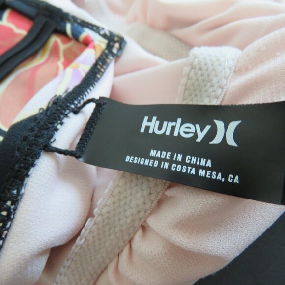 HURLEY Hawaiian Floral UPF 50+ Stretch Midweight One Piece Swimsuit - Size M - Picture 14 of 15